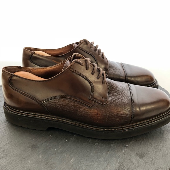 Florsheim brown leather cap toe oxfords size 8M - Picture 6 of 8